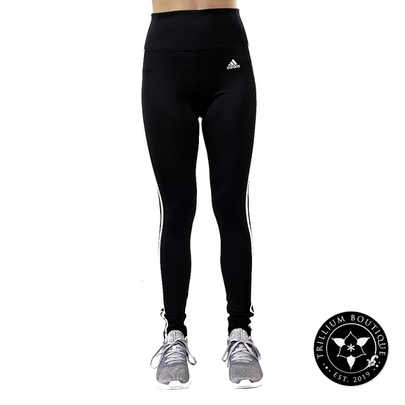 BUNDLE Adidas Climalite 3 Stripe Tights & Crewneck - Picture 12 of 16